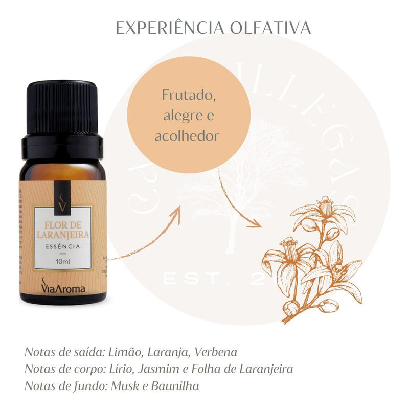 Kit - 5 Essências Via Aroma 10ml Para Aromatizador E Difusor